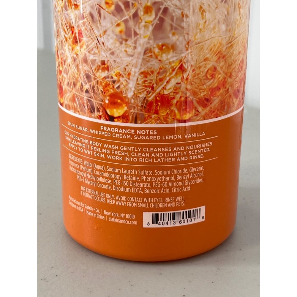 HomeWorx Slatkin and Co Spun Vanilla Sugar Hydrating Body Wash 34 Oz Essential - Picture 4 of 6